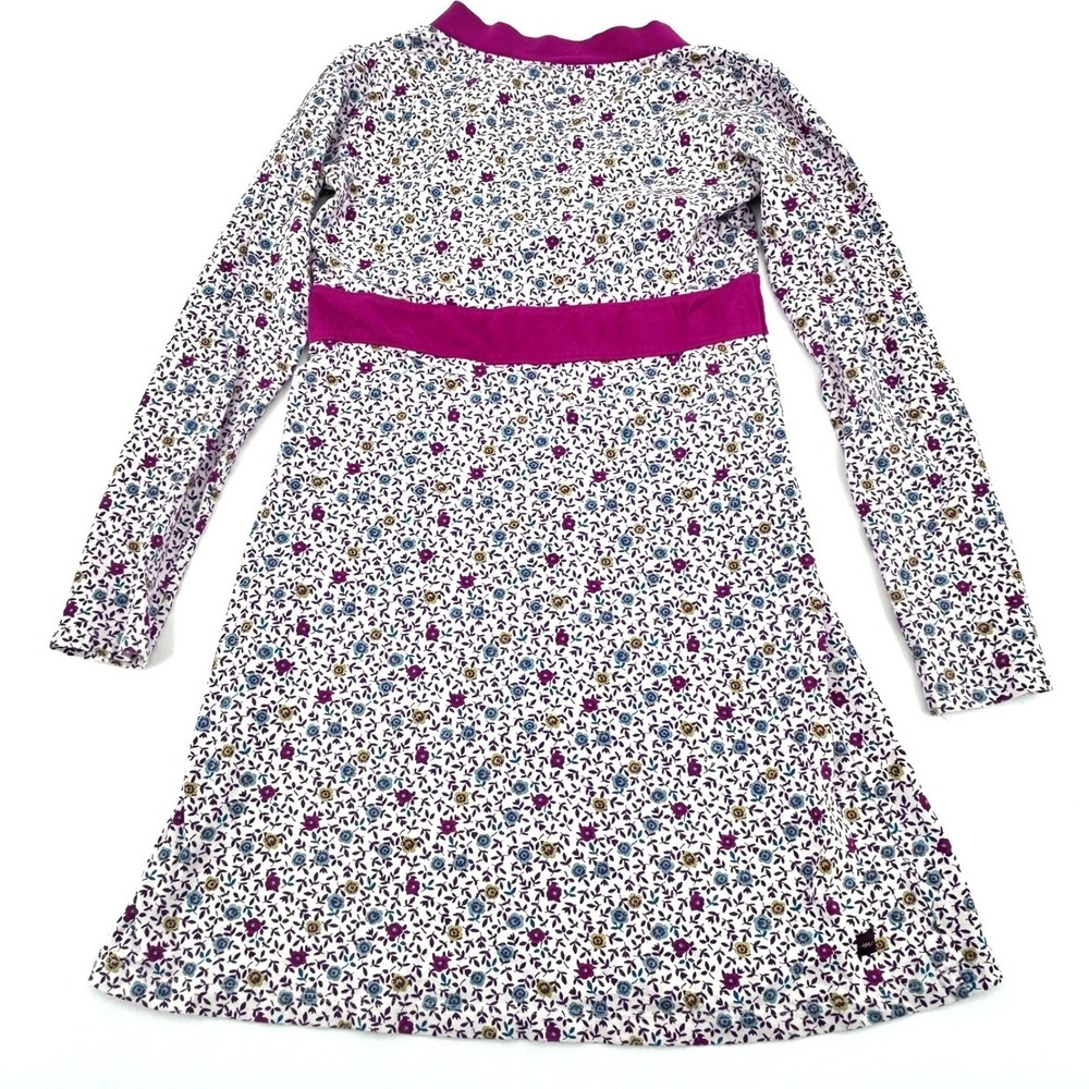 Tea Collection Floral Dress Girls Size 10 Purple Long Sleeve Wrap Style Boho - Picture 8 of 8